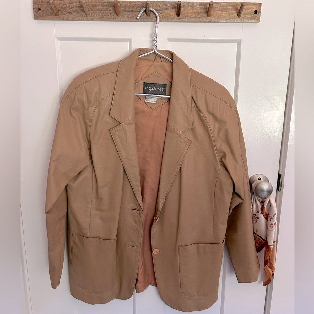 BG Street Authentic Leather Jacket - Tan